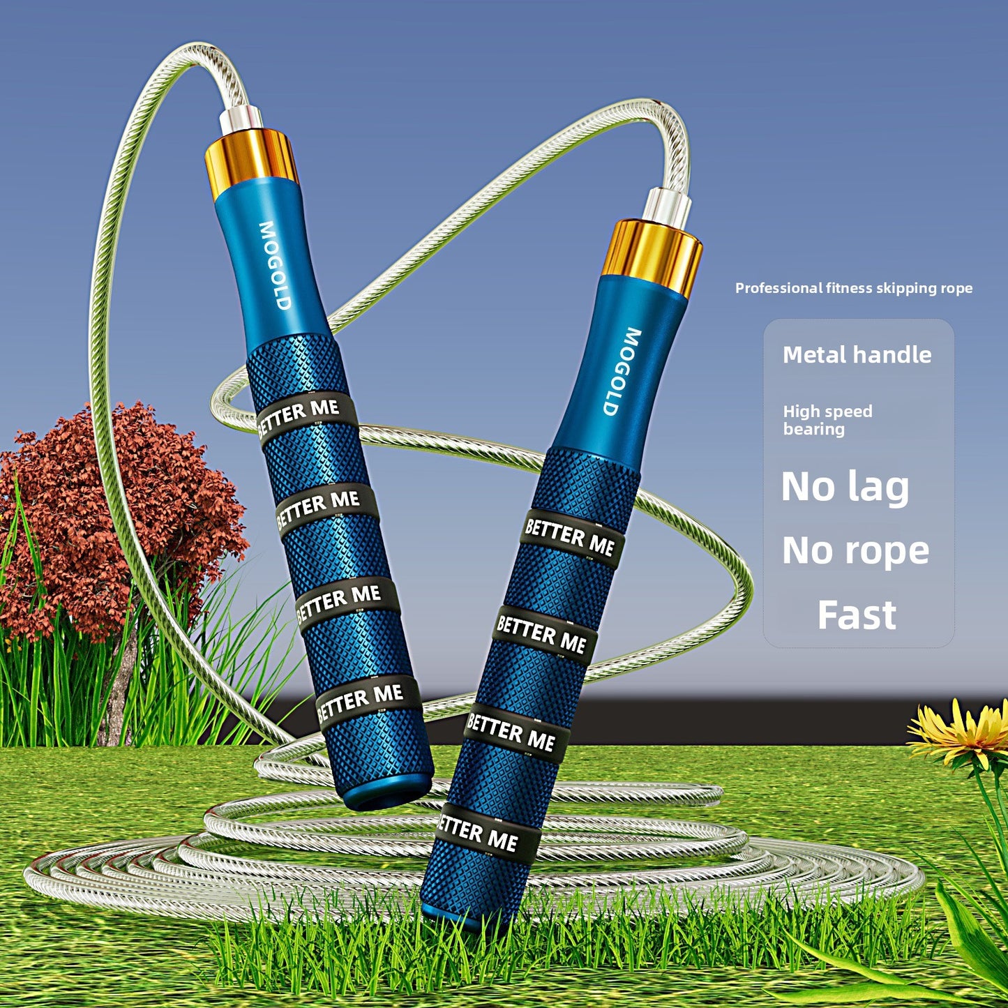 Colorful ring snap skipping rope