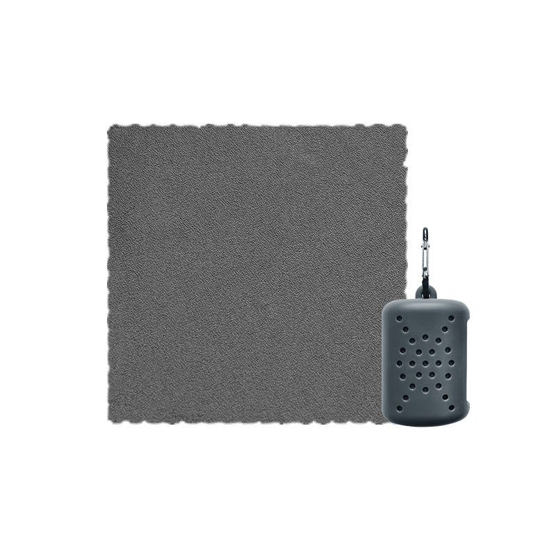 Quick-Dry Sports Towel with Portable Silicone Storage Bag