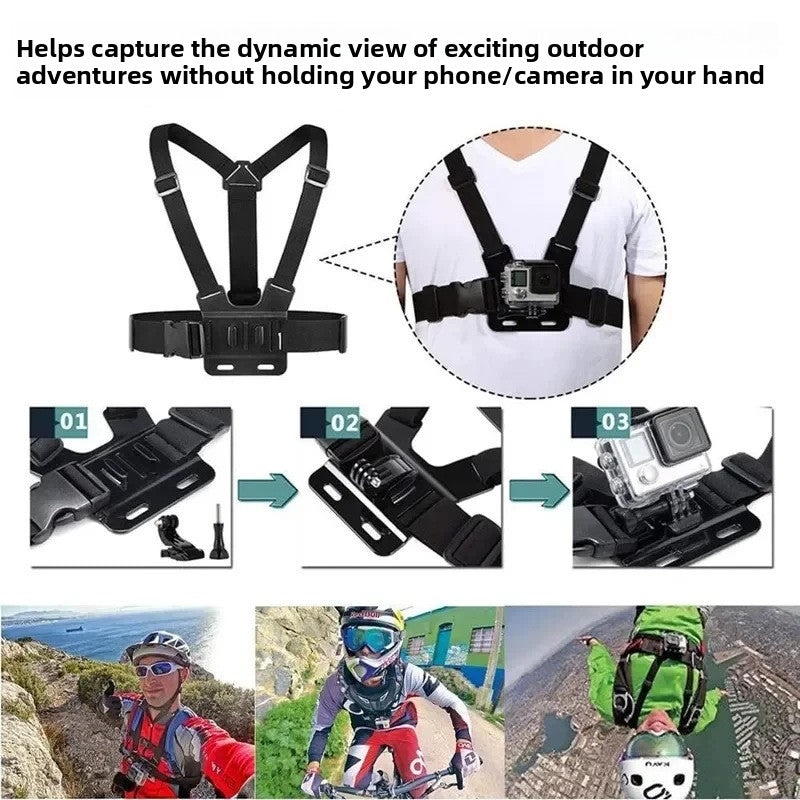 sports camera motorcycle riding chest strap