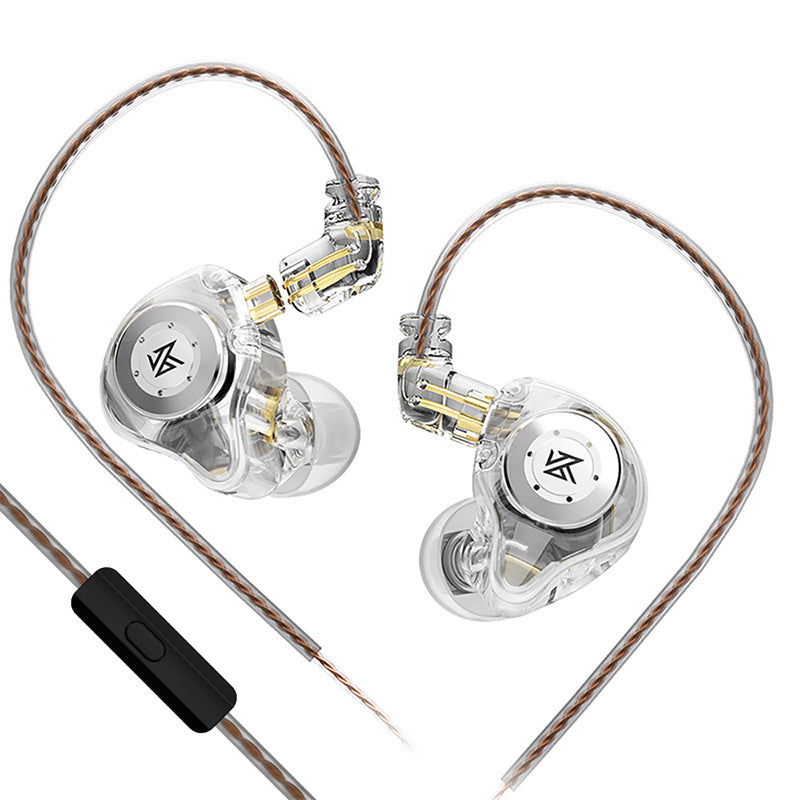 Headphones with microphone and control cable, in-ear sports headphones
