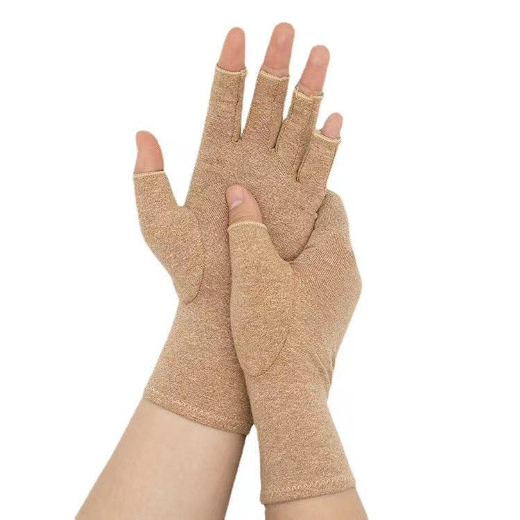 Half-Finger Joint Sports Pressure Fingerless Gloves Half-Finger Rehabilitation Training Leaky Finger Factory Wholesale