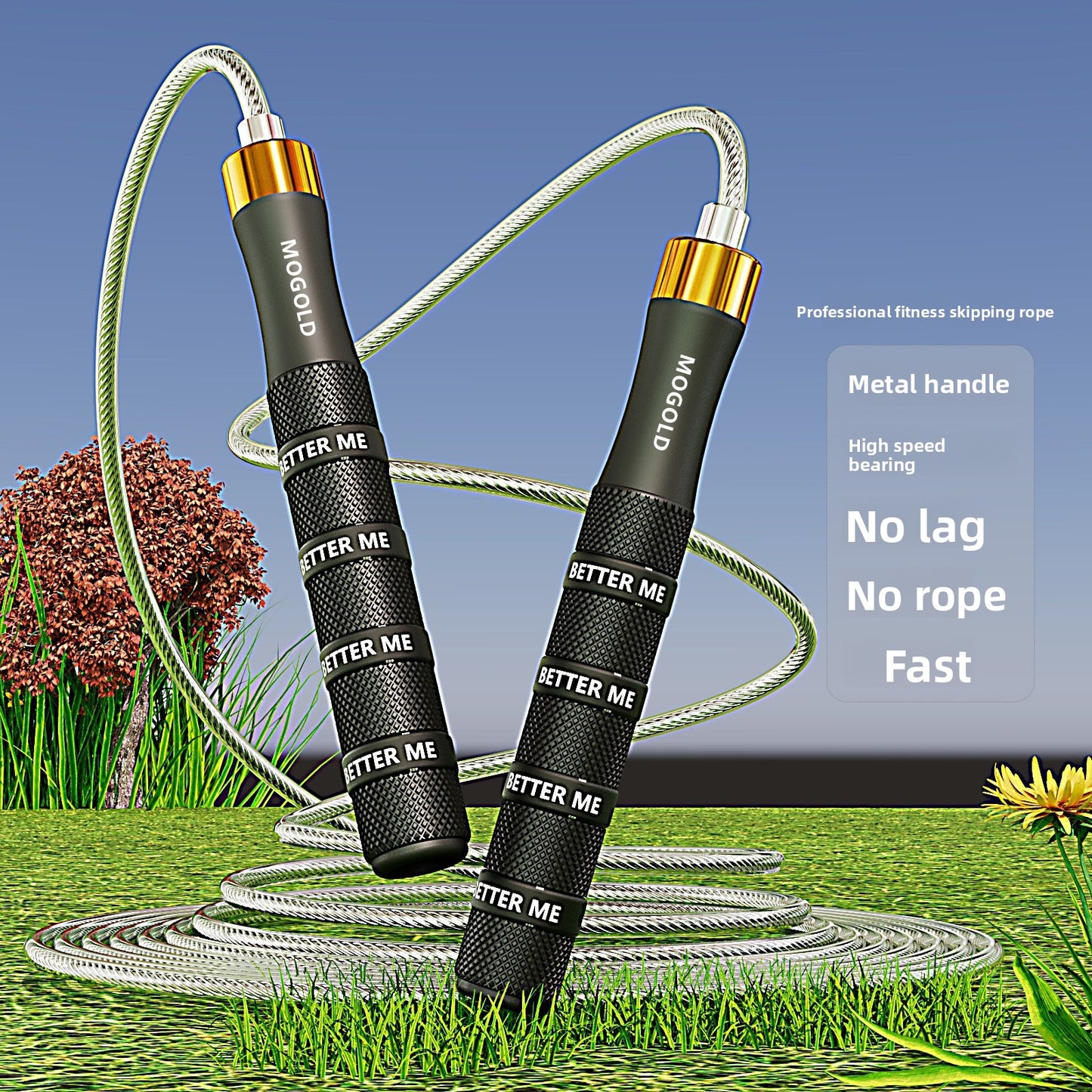 Colorful ring snap skipping rope