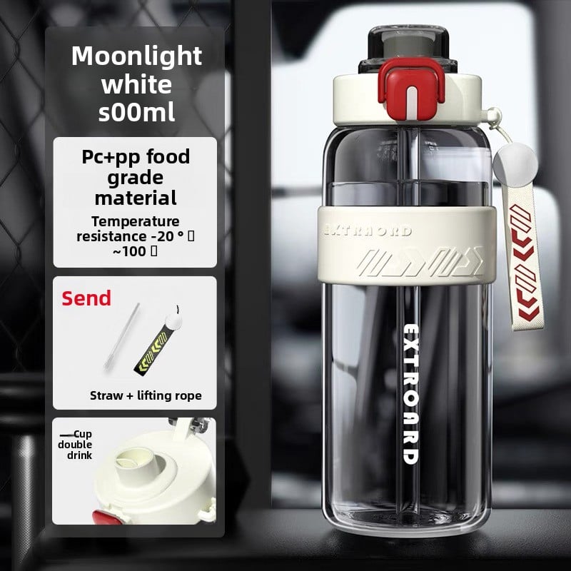 Large-capacity sports water bottle