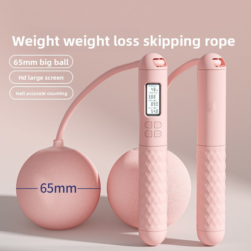 Intelligent electronic counting cordless skipping rope sports equipment