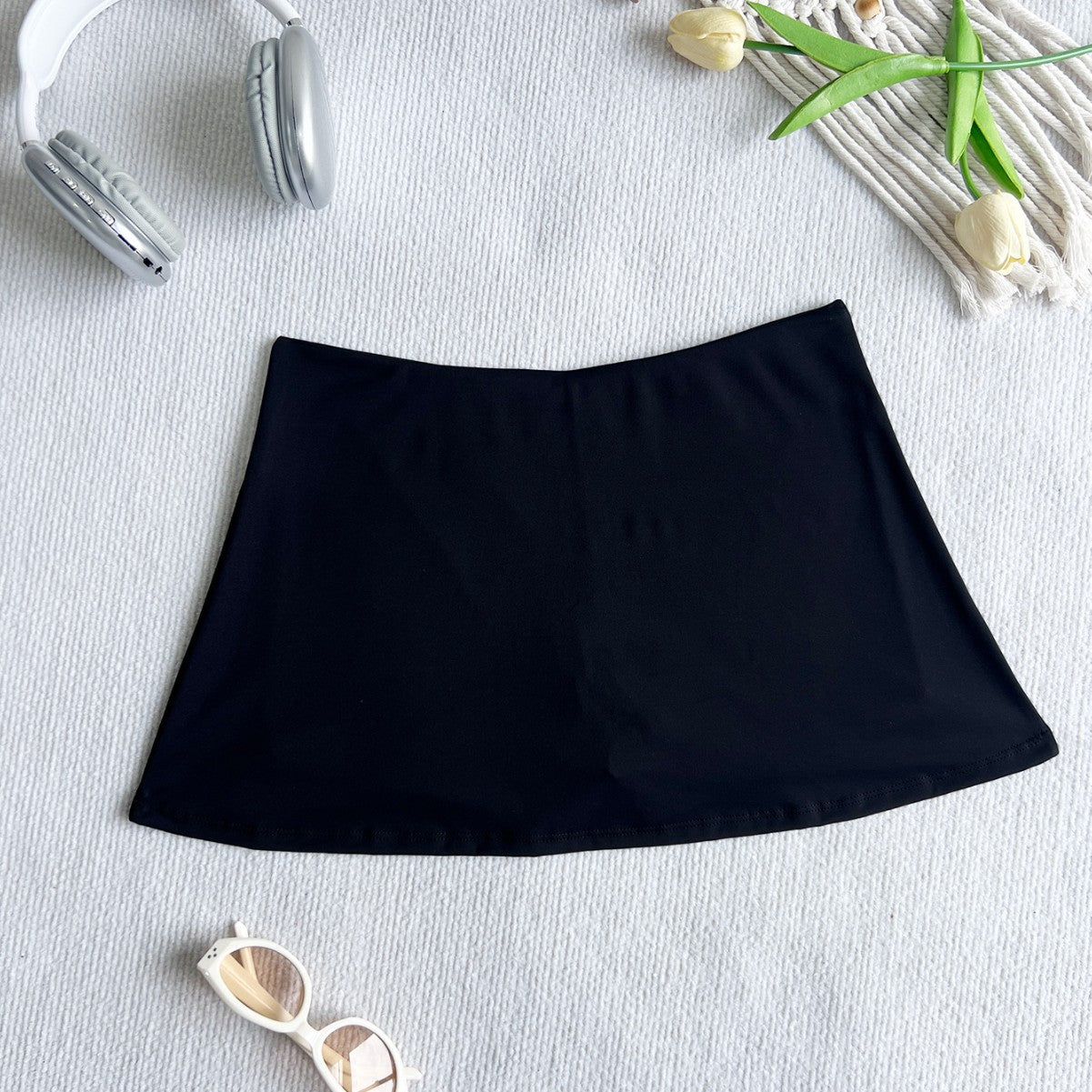 Sports short skirt, tennis skirt, women's low-waisted dress