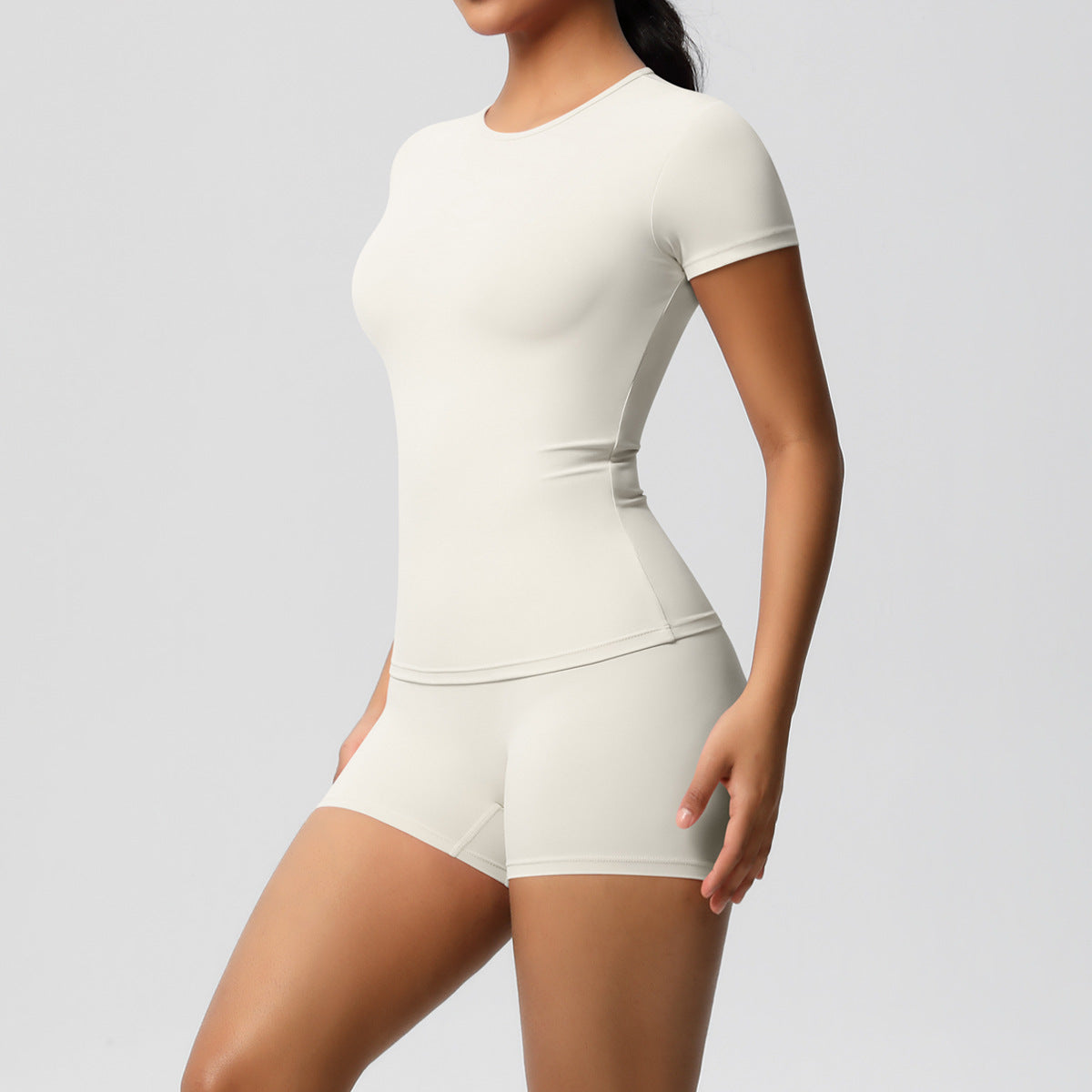 Solid-color nude skin-friendly sports yoga wear
