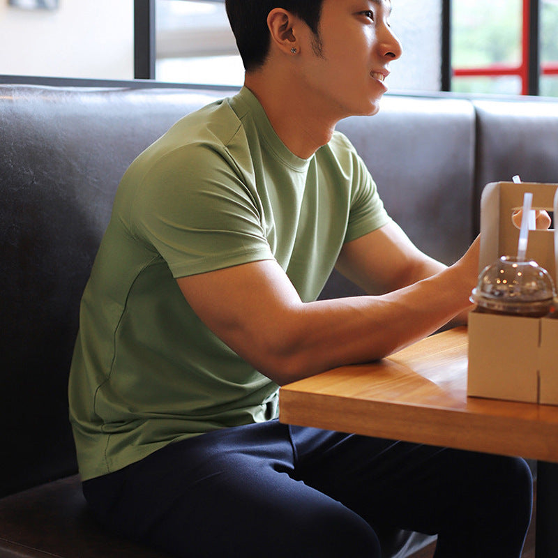 Slim-fit Sports Short-sleeved