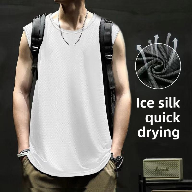 Men's Ice Silk Quick-Dry Loose Fit Vest for Summer Sports