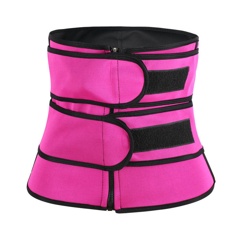 women's double belt reinforced sports belly belt