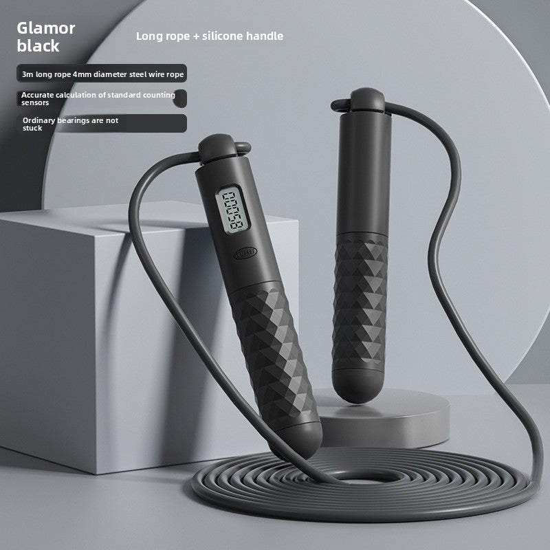 Intelligent electronic counting cordless skipping rope sports equipment