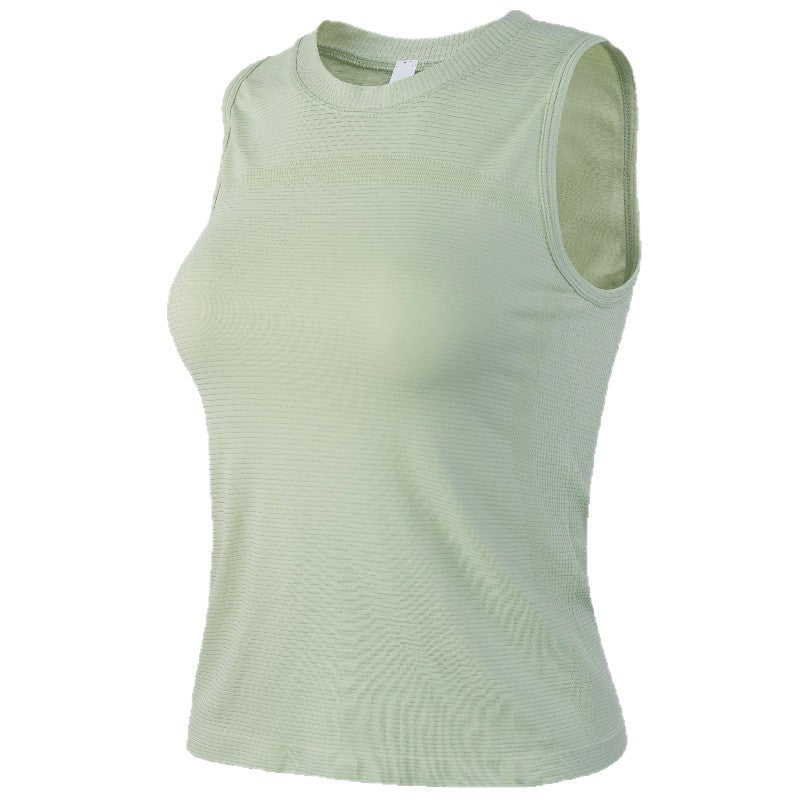 Quick-drying yoga wear, vest, elastic training, sleeveless sports top worn outside