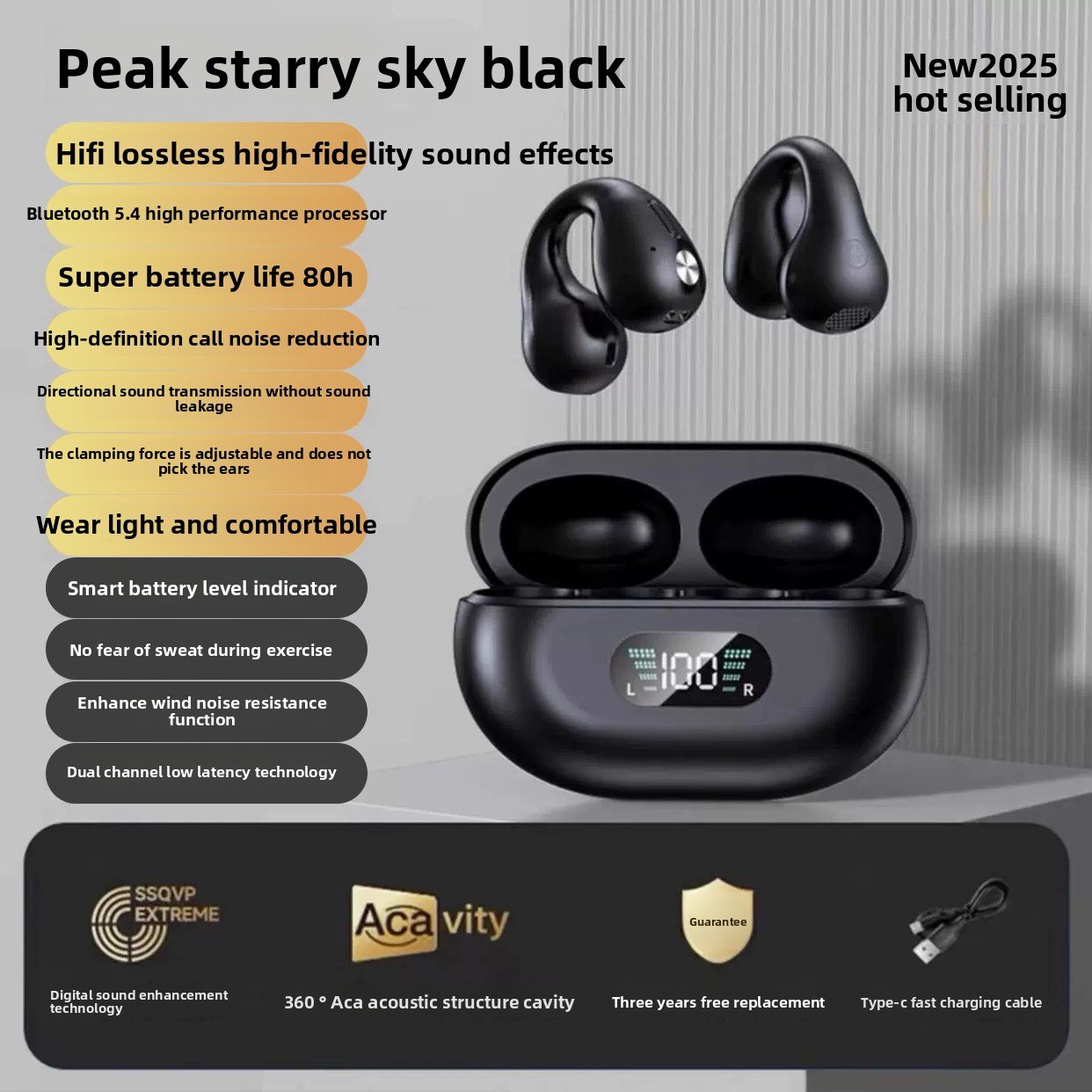 Over-ear running sports headphones