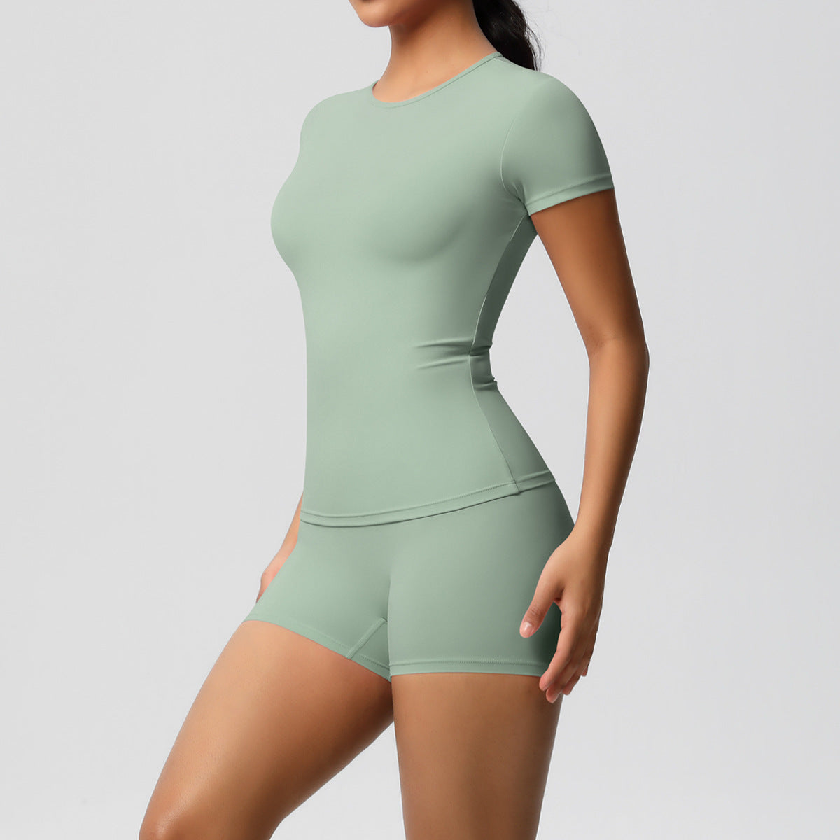 Solid-color nude skin-friendly sports yoga wear
