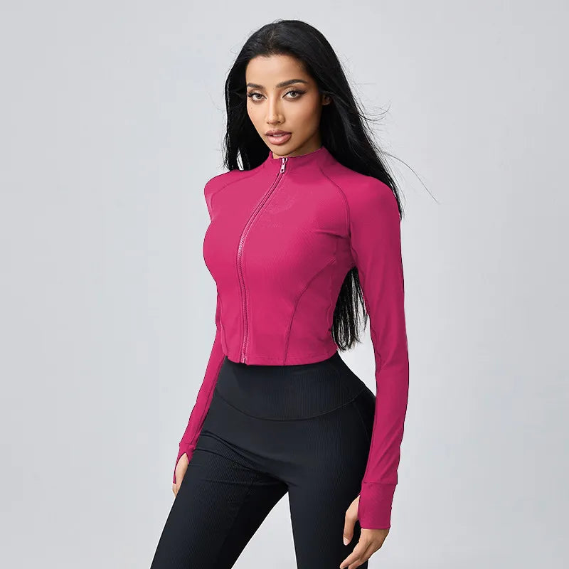High elasticity outdoor long-sleeved fitness suit