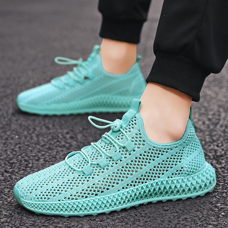 Hollow Breathable Fly Woven Mesh Casual Sports Shoes