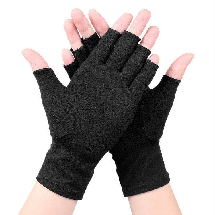 Half-Finger Joint Sports Pressure Fingerless Gloves Half-Finger Rehabilitation Training Leaky Finger Factory Wholesale