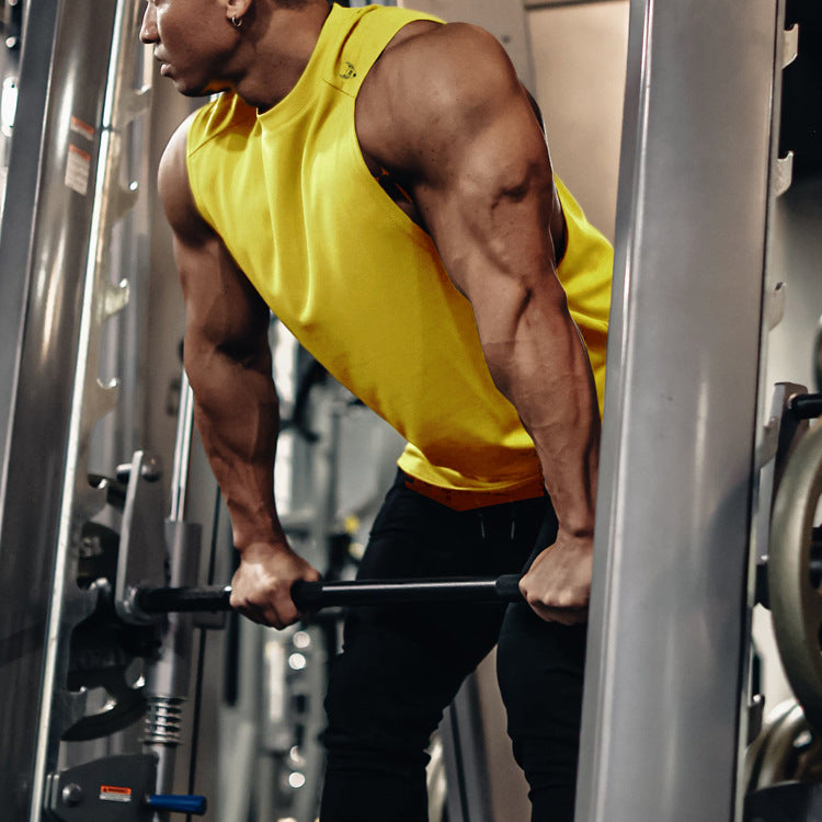 Summer sports undershirt men's loose large size quick-drying mesh undershirt thin sleeveless shoulder tops