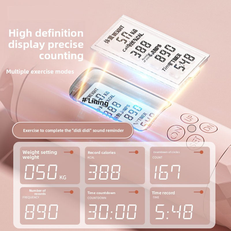 Intelligent electronic counting cordless skipping rope sports equipment