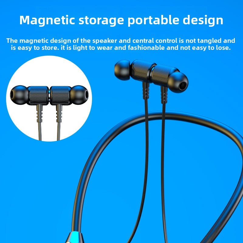 Bluetooth wireless headphones for neck-worn sports use