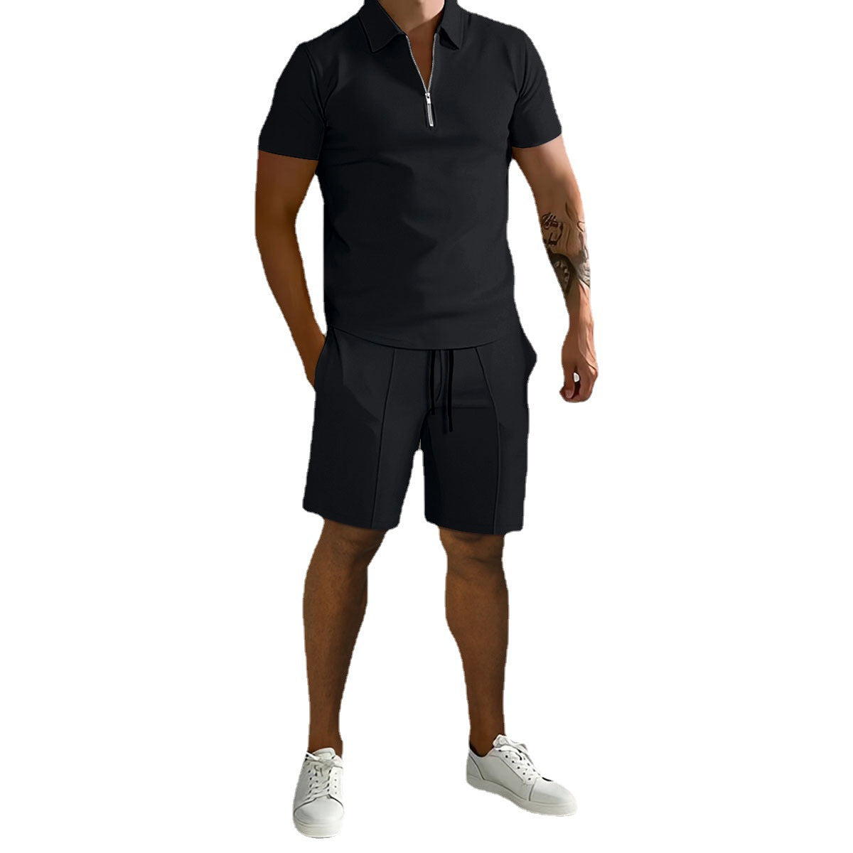 Polo Casual Loose Short Sleeve Shorts Sports Suit