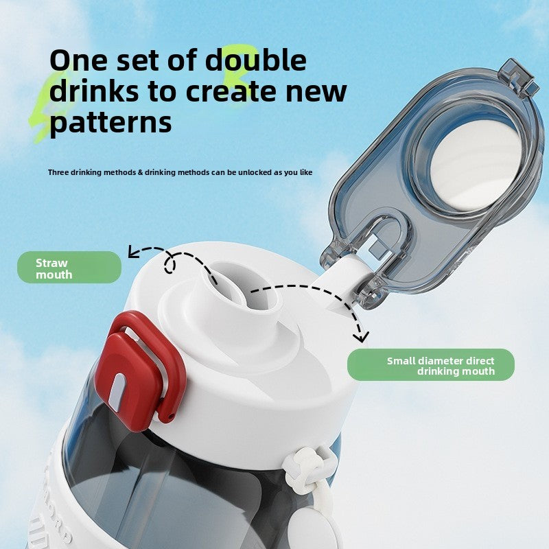 Large-capacity sports water bottle