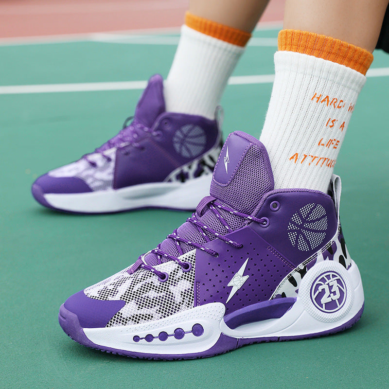 Breathable Mesh Basketball Shoes High-Top Training Sports Shoes