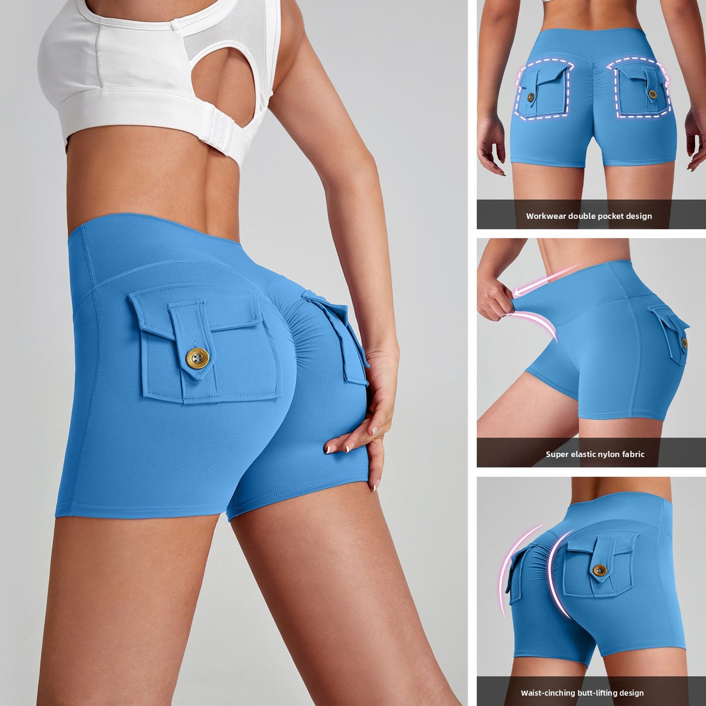 High-Elastic Quick-Dry Yoga Fitness Shorts