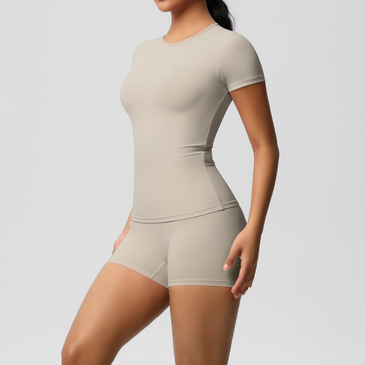 Solid-color nude skin-friendly sports yoga wear