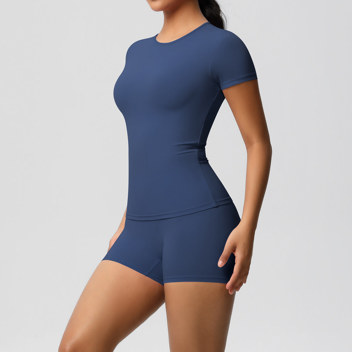 Solid-color nude skin-friendly sports yoga wear