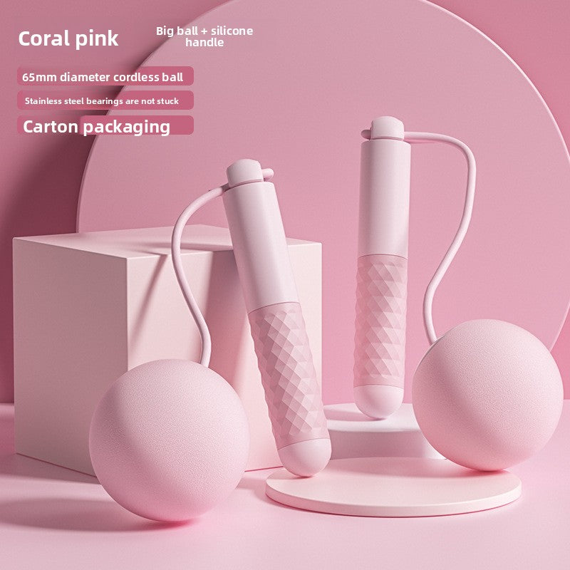 Intelligent electronic counting cordless skipping rope sports equipment