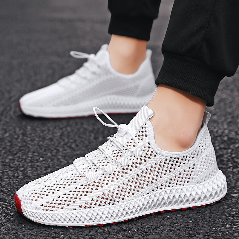 Hollow Breathable Fly Woven Mesh Casual Sports Shoes