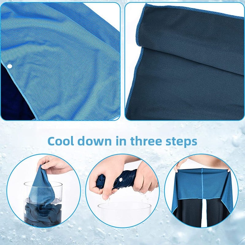 Cooling Sun Protection Sports Headwrap Buckle Quick Dry Outdoor Cooling Scarf Hooded Cover