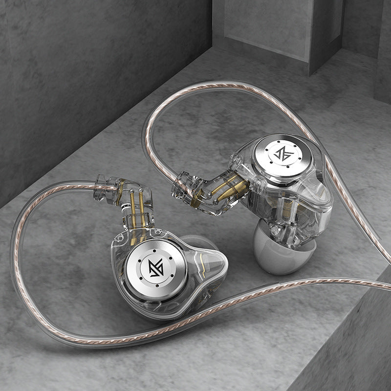 Headphones with microphone and control cable, in-ear sports headphones