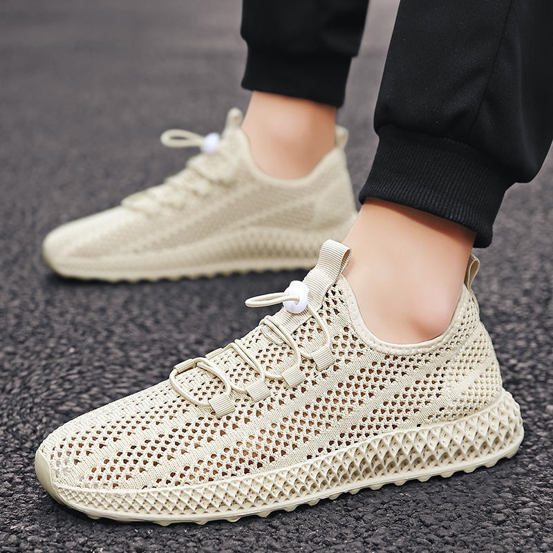 Hollow Breathable Fly Woven Mesh Casual Sports Shoes