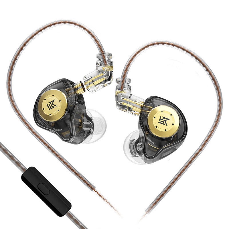 Headphones with microphone and control cable, in-ear sports headphones