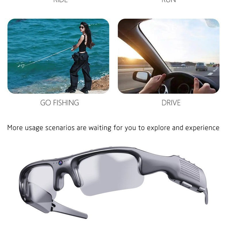 Outdoor sports camera cycling glasses