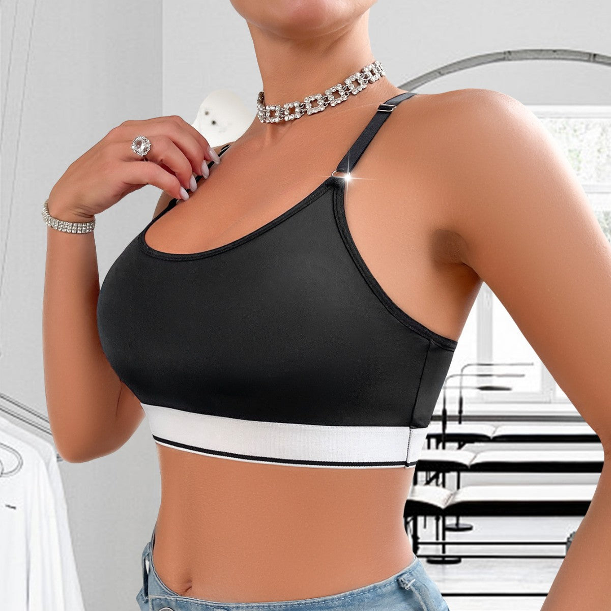 Supportive Seamless Sports Bra for Women