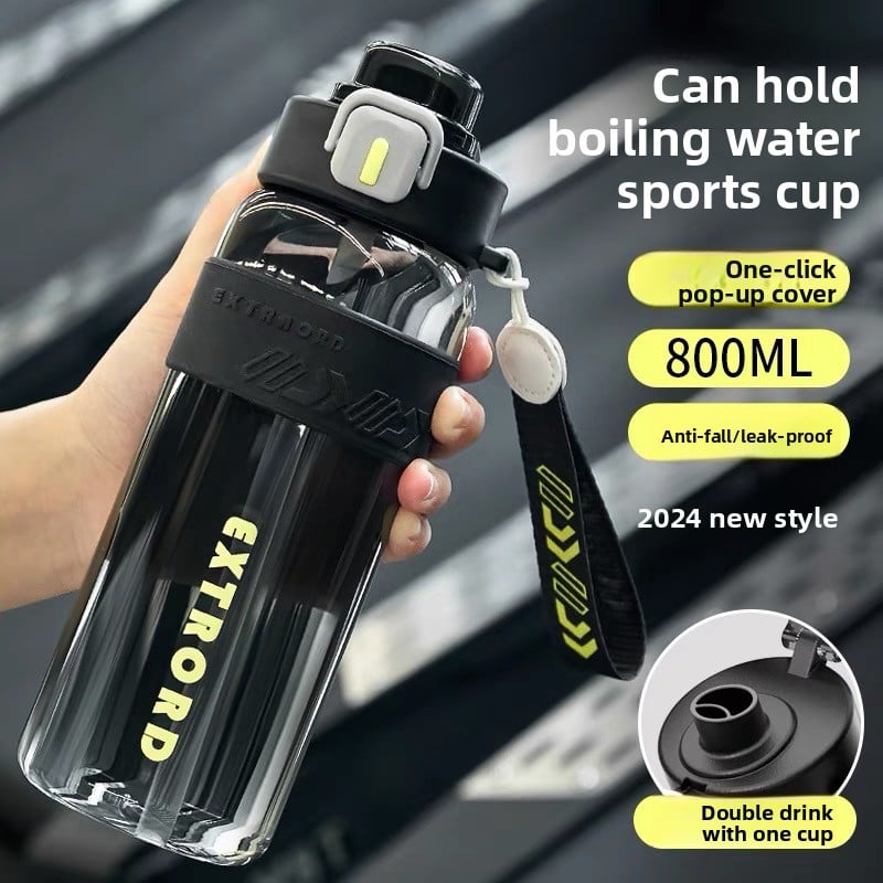 Large-capacity sports water bottle