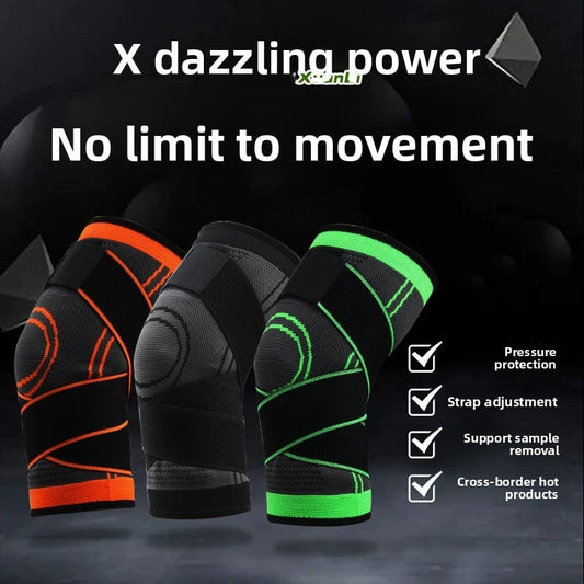 Strap Knee Pads Pressure Sports Fitness Men's Running Mountaineering Basketball Knee Pads Warm Nylon Sports Knee Pads Wholesale