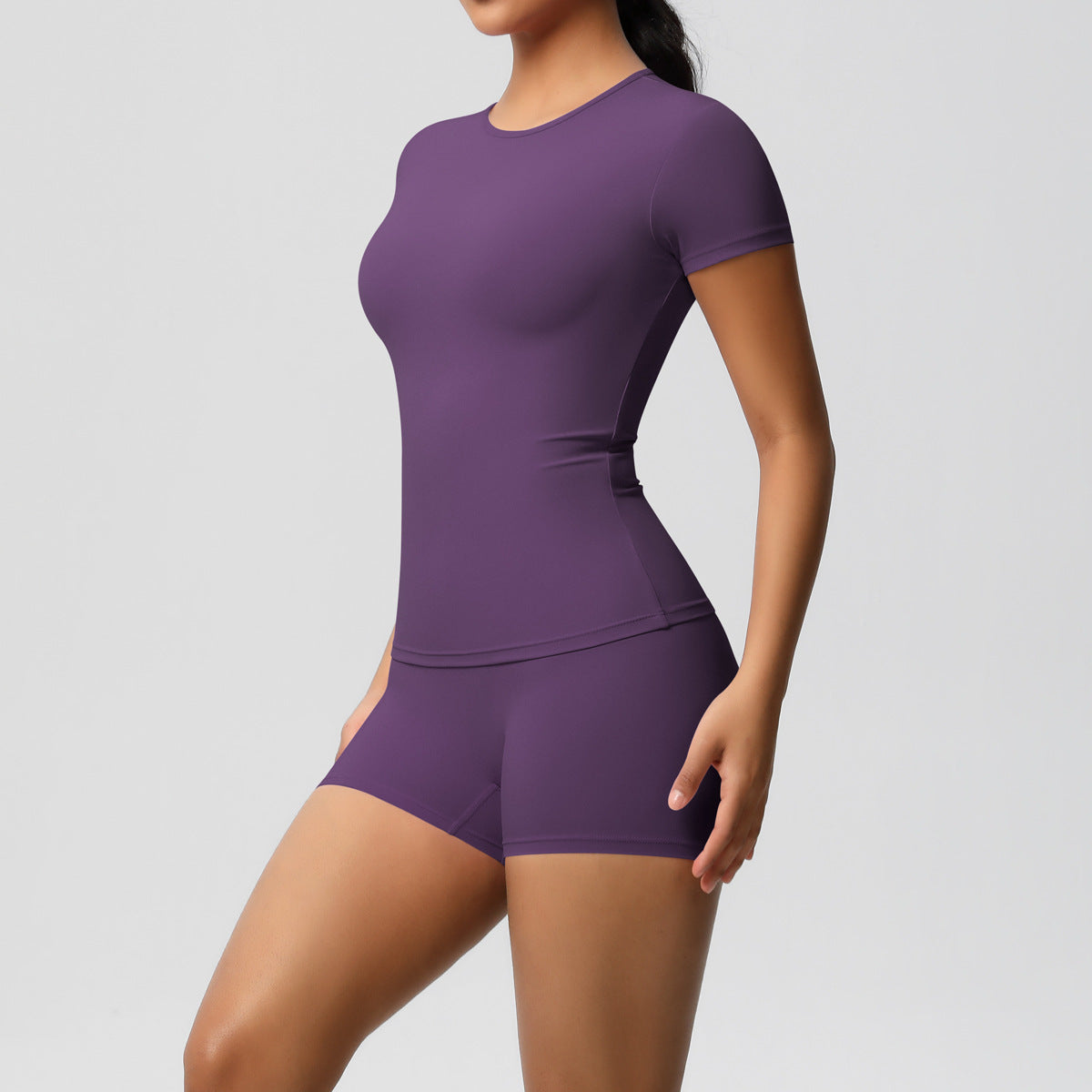 Solid-color nude skin-friendly sports yoga wear