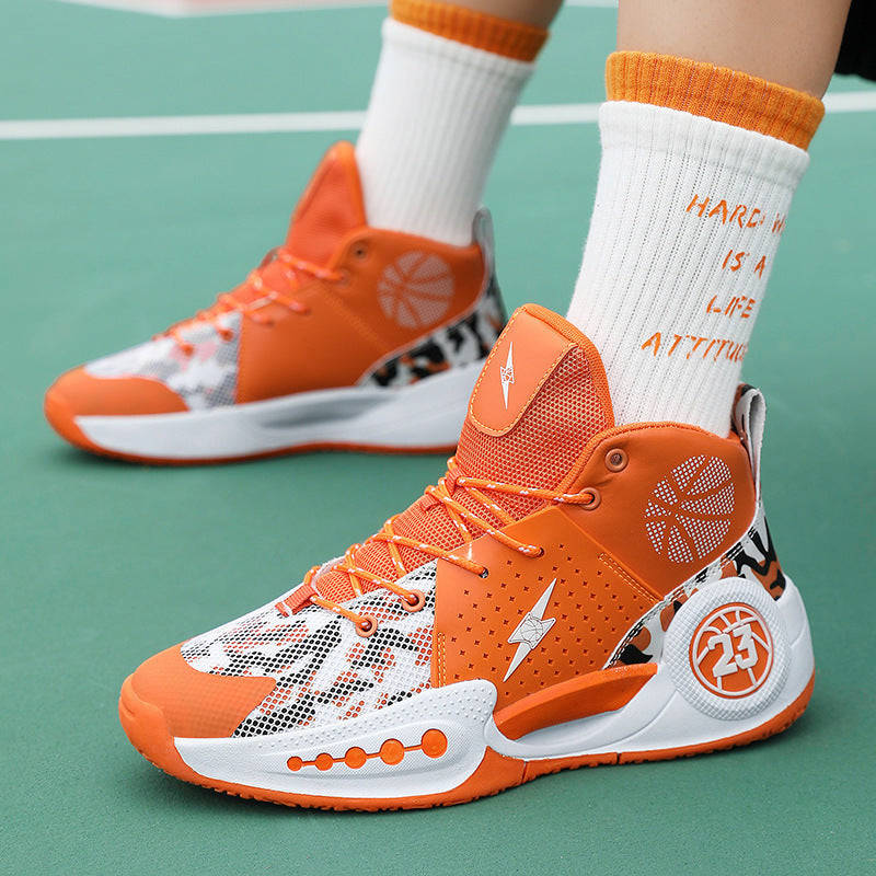 Breathable Mesh Basketball Shoes High-Top Training Sports Shoes