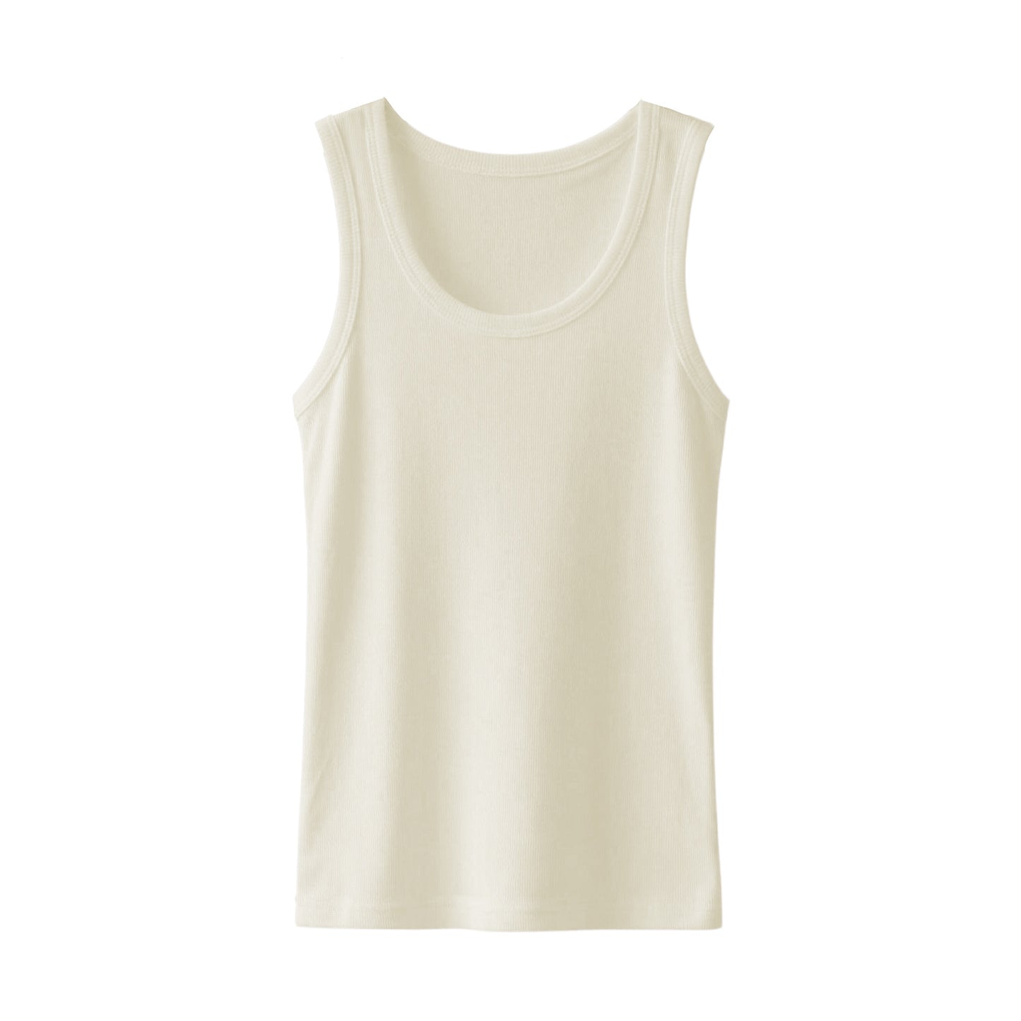 A retro white cotton fitness vest for workwear