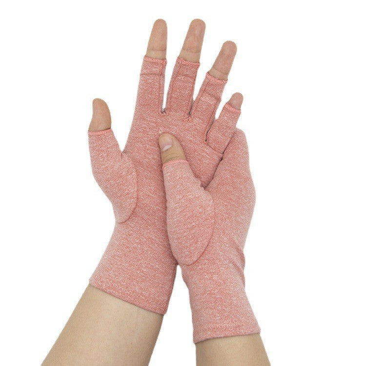 Half-Finger Joint Sports Pressure Fingerless Gloves Half-Finger Rehabilitation Training Leaky Finger Factory Wholesale