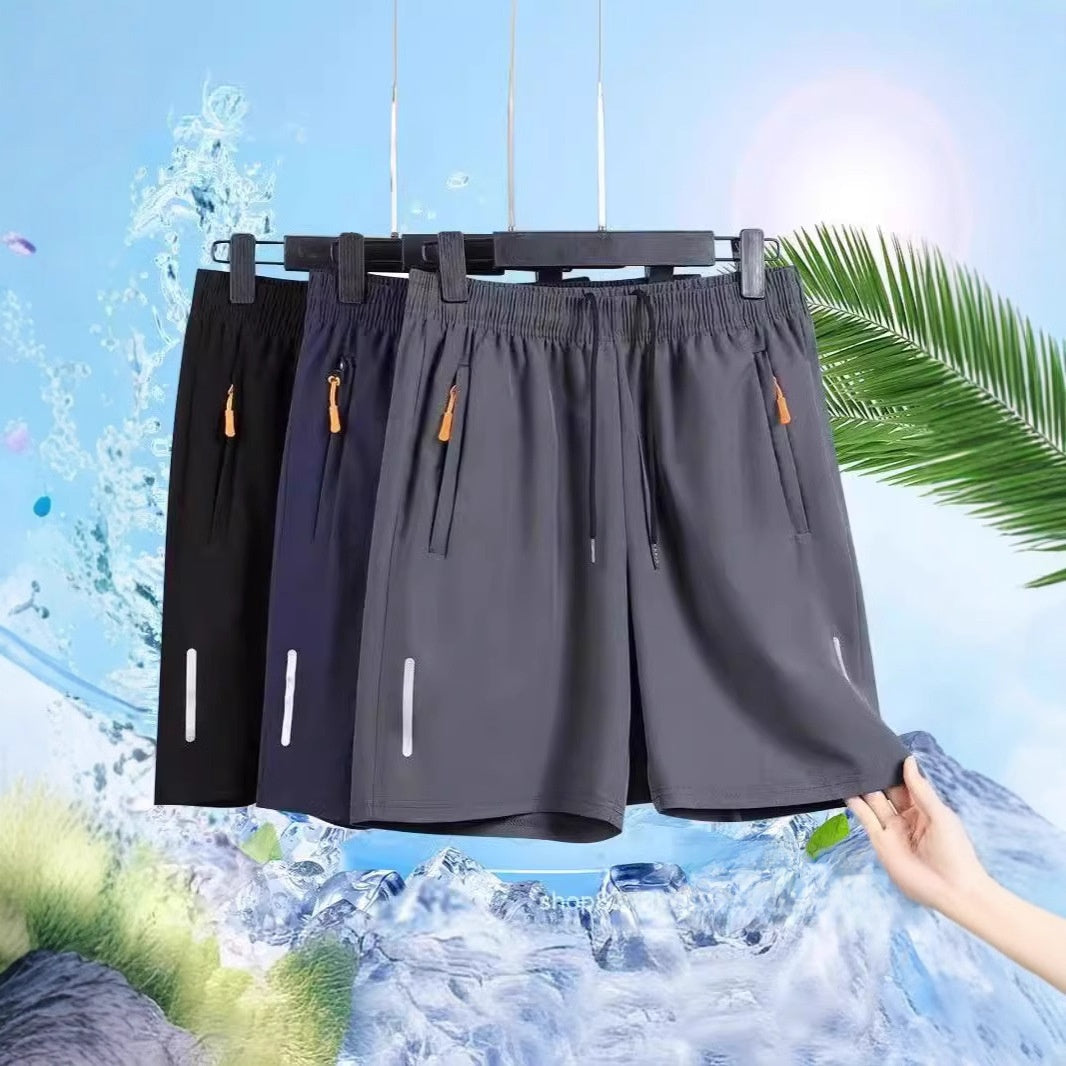 Comfortable, breathable, quick-drying ice silk sports shorts