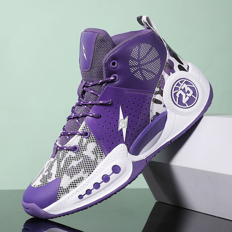 Breathable Mesh Basketball Shoes High-Top Training Sports Shoes