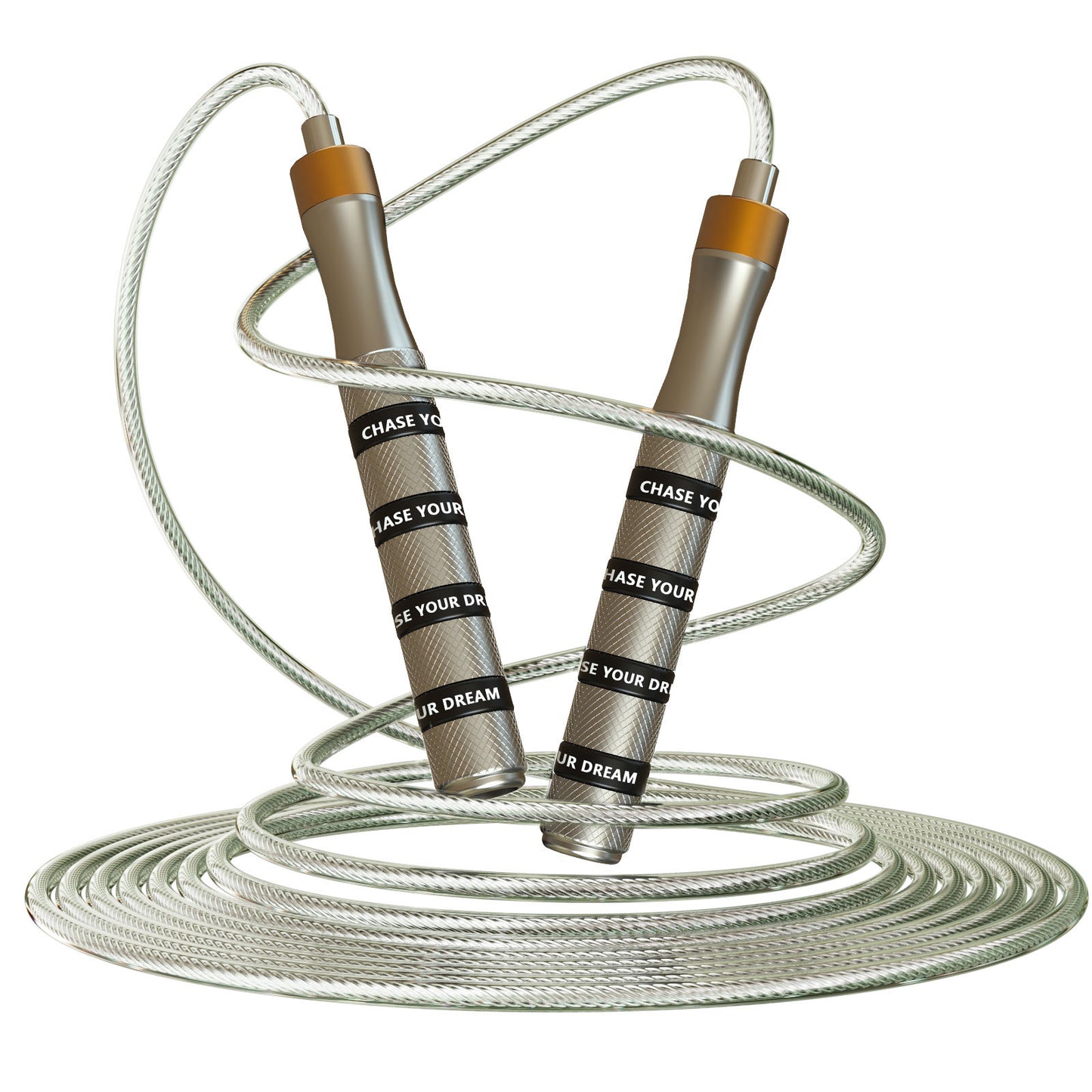 Colorful ring snap skipping rope