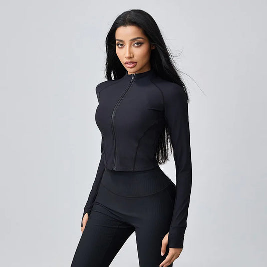 High elasticity outdoor long-sleeved fitness suit