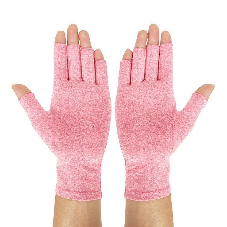 Half-Finger Joint Sports Pressure Fingerless Gloves Half-Finger Rehabilitation Training Leaky Finger Factory Wholesale