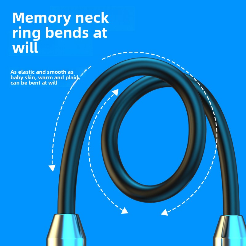 Bluetooth wireless headphones for neck-worn sports use