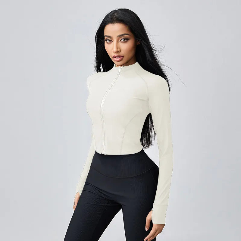 High elasticity outdoor long-sleeved fitness suit